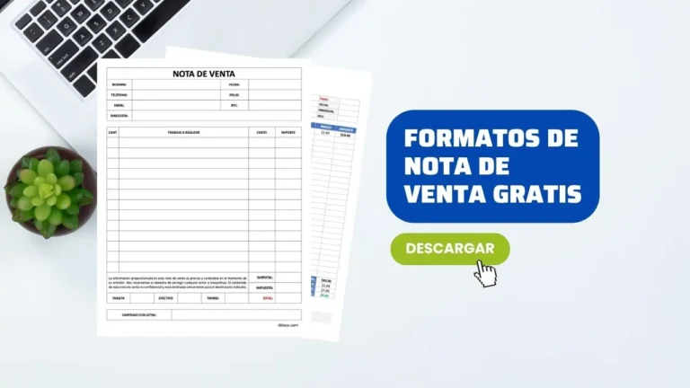 Descargar Formatos de Nota de Venta en Word Excel y PDF Gratis