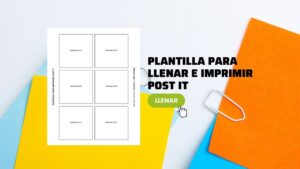 Plantilla para Imprimir Post it