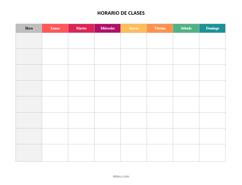 Formato De Horario De Clases En Word Para Descargar Variaciones Clase Formato De Horario De Clases En Word Para Descargar Variaciones Clase