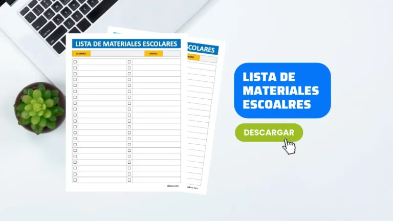 Formato para Registrar Materiales Escolares