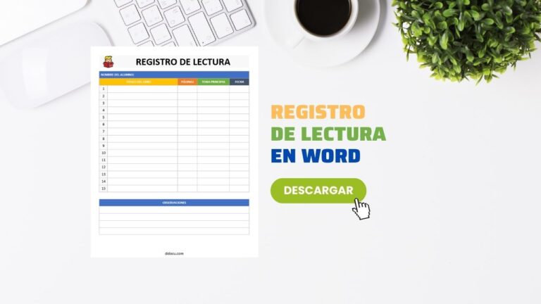 Plantilla de Registro de Lectura en Word [GRATIS]