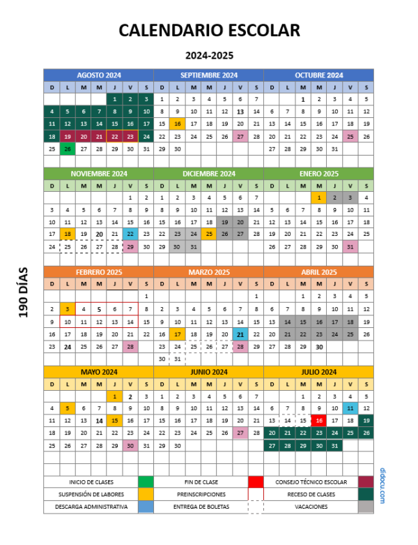 Calendario escolar 2024 a 2025 sep pdf quintana roo 3