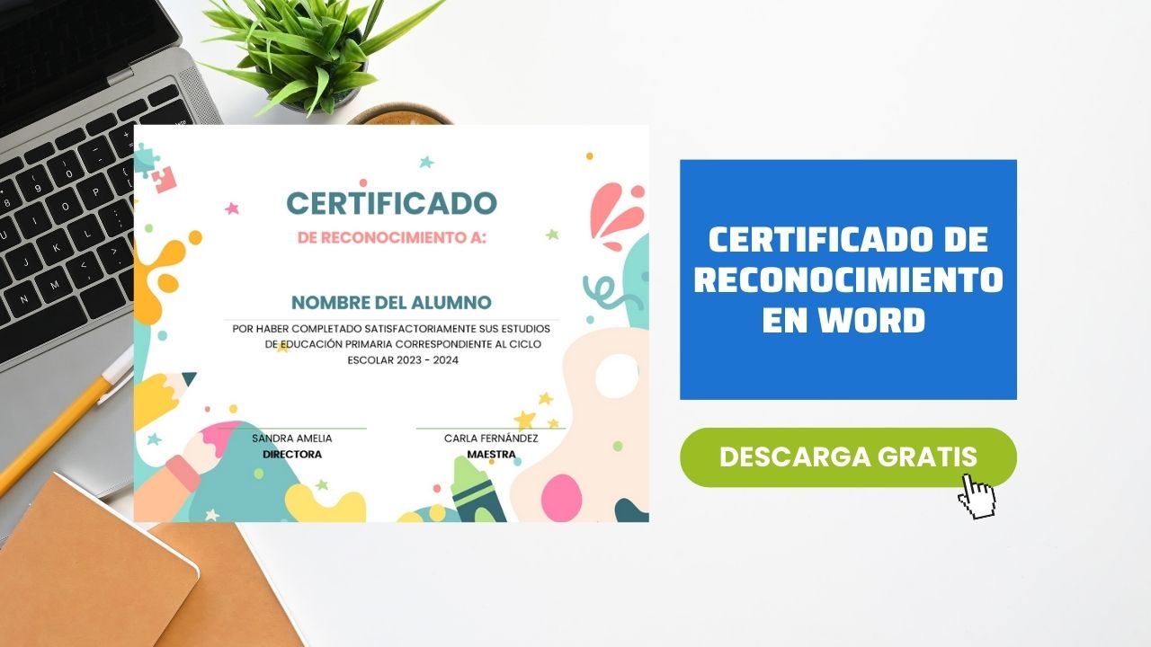 Plantilla de Certificado de Reconocimiento en Word [EDITABLE Y GRATIS]