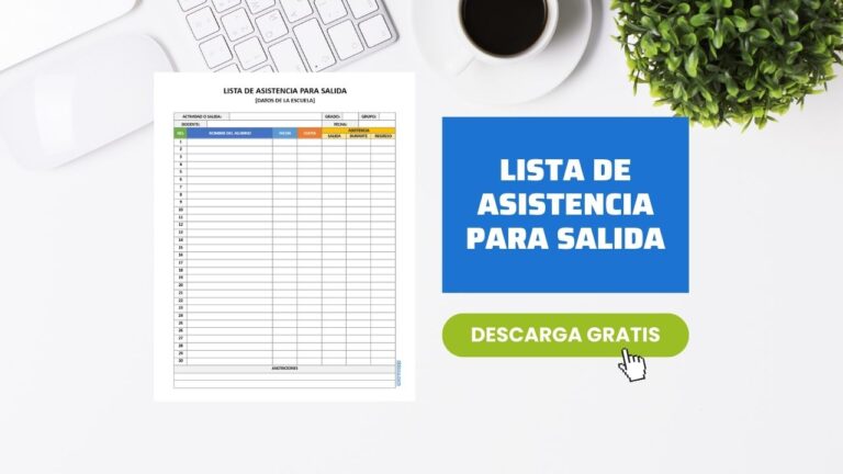 Plantilla de Lista de Asistencia para Salida Escolar en Word [GRATIS]