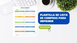 Plantilla de Lista de Compras para Imprimir [EDITABLE Y GRATIS]