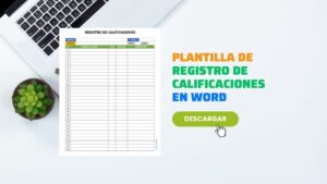 Plantilla de Registro de Calificaciones en Word [GRATIS]
