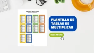 Plantilla de Tablas de Multiplicar en Word y PDF GRATIS