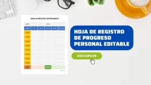 Hoja de Registro de Progreso Personal Editable en Word Gratis