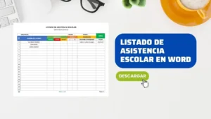 Listado de Asistencia Escolar Semanal en Word [GRATIS]