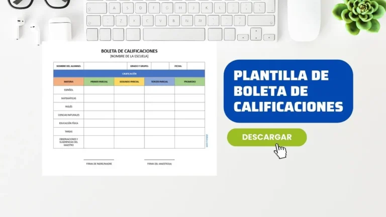 Descargar Boleta de Calificaciones GRATIS