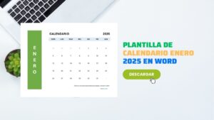 Plantilla de Calendario Enero 2025 en Word y PDF [GRATIS]