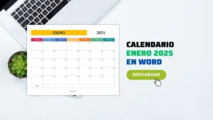 Calendario Enero 2025 en Word y PDF [GRATIS]