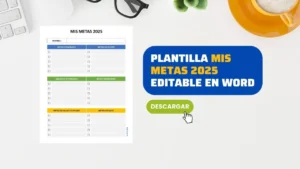 Plantilla Mis Metas 2025 en Word [GRATIS]