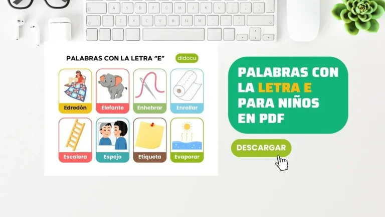 Lista de Palabras con La Letra E para Niños