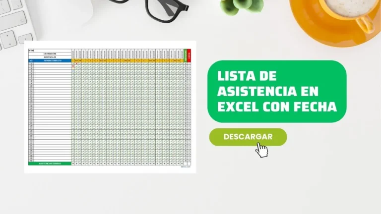 Plantilla Horizontal de Hoja de Asistencia en Excel Editable