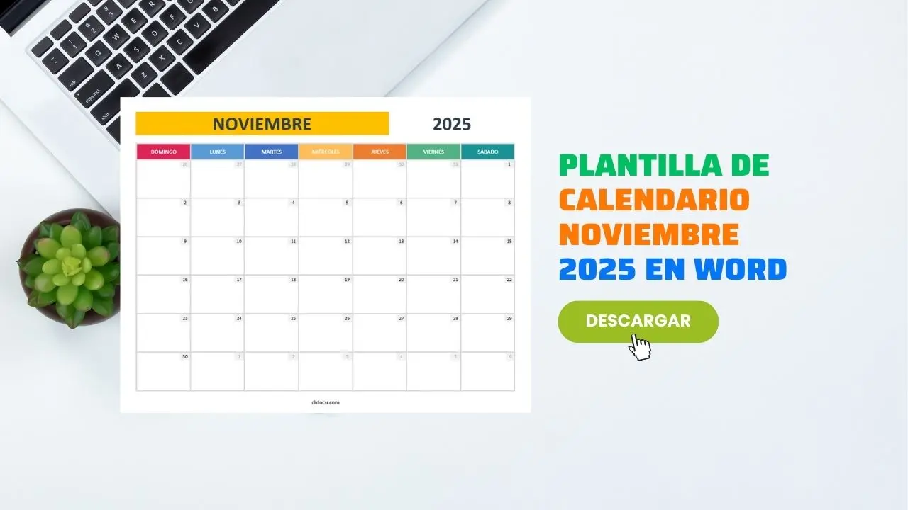 Calendario Imprimible de Noviembre 2025