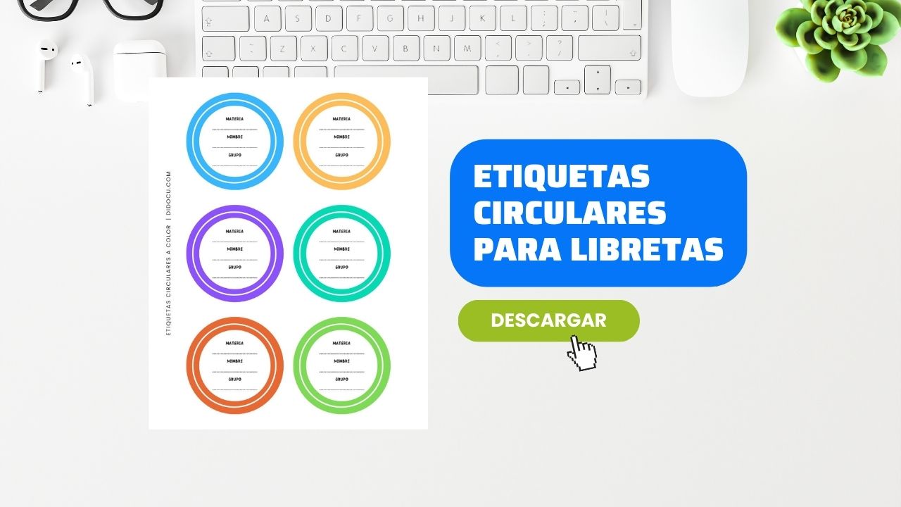 Formato de Etiquetas Circulares para Clases