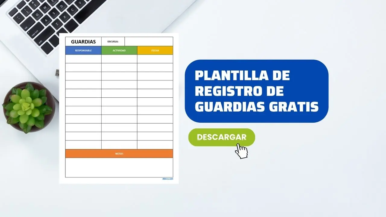 Hoja de Registro de Guardias Escolares