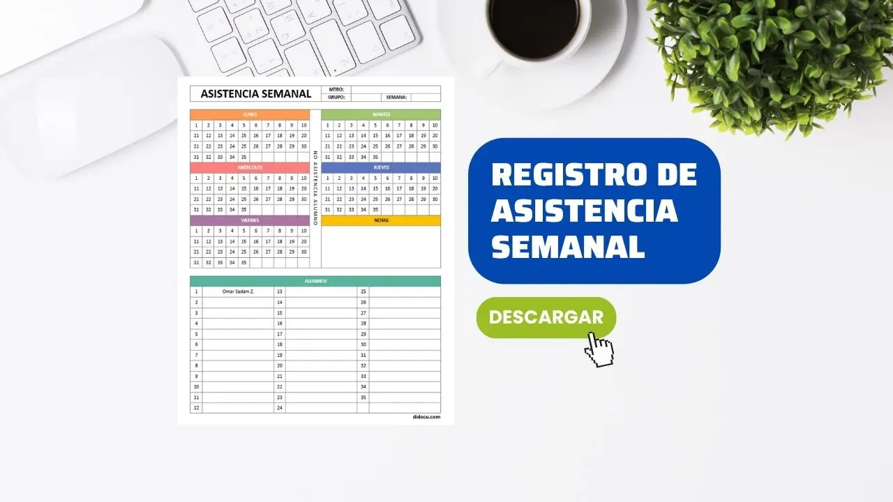 Machote de Asistencia en Word