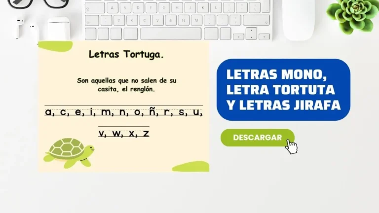 Letras Mono, Letras Tortuga, Letras Jirafa en PDF