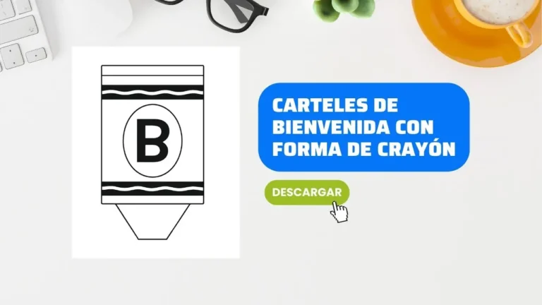 Banderines de Bienvenida con Forma de Crayola o Crayones