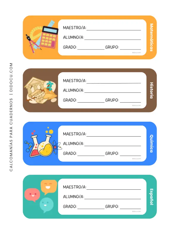 Donde Descargar Calcomanías para poner en Cuadernos Gratis