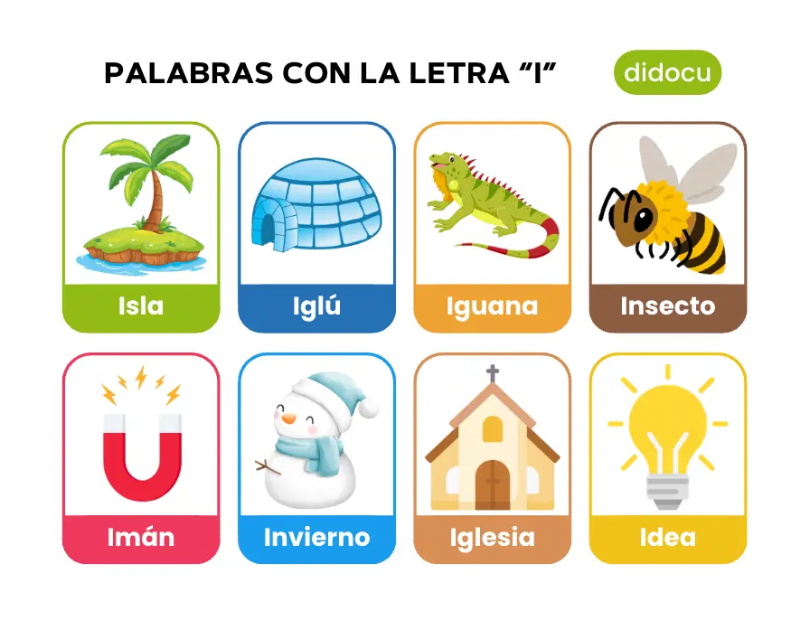 8 Palabras con i para enseñar a los niños