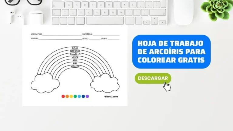 Dibujo de Arcoíris Imprimible para Colorear