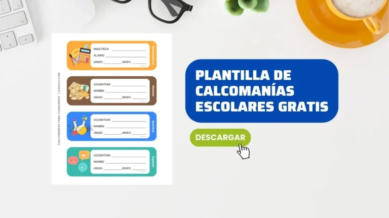 Calcomanias escolares para cada materia