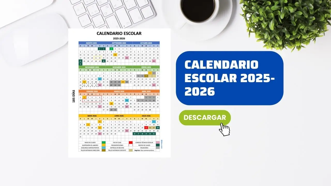 Descargar Calendario Escolar 2025 2026 de La SEP