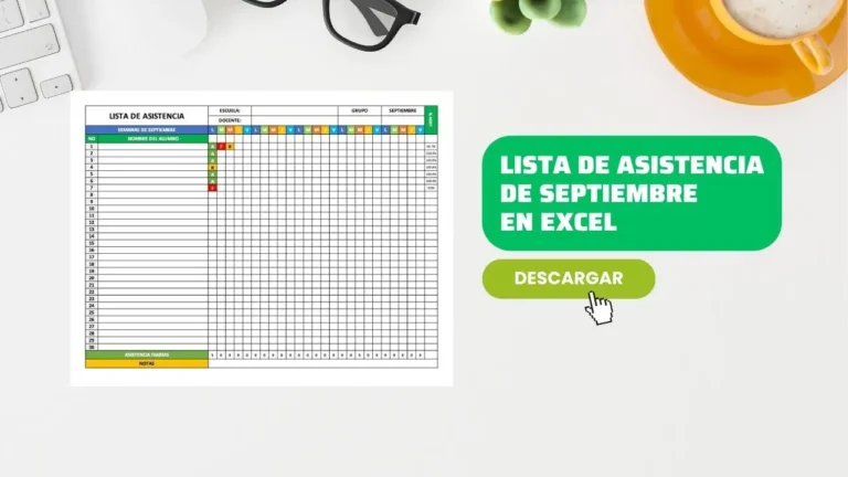Control de Asistencia para Septiembre 2025 en Excel