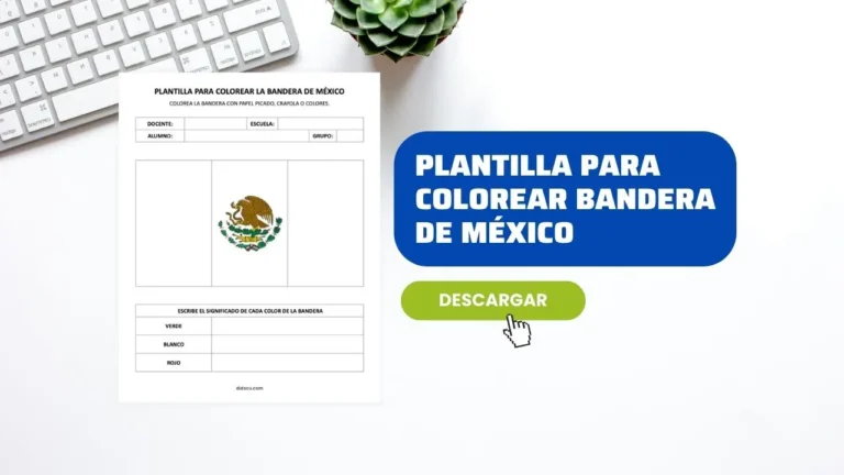 Hoja de Trabajo de Bandera de México para Niños