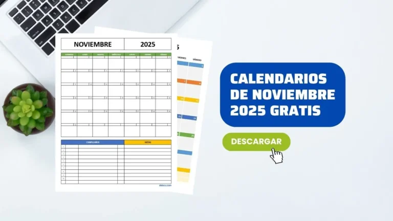 Descargar Calendarios de Noviembre 2025 Gratis