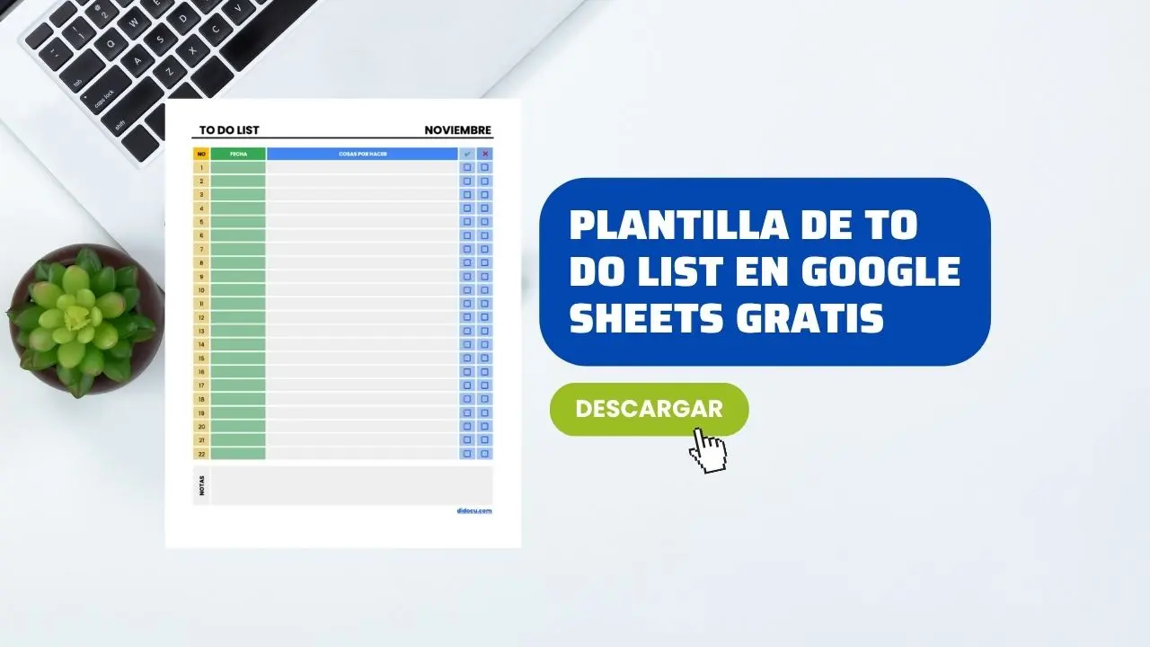 Plantilla de Lista de Tareas en Google Sheets