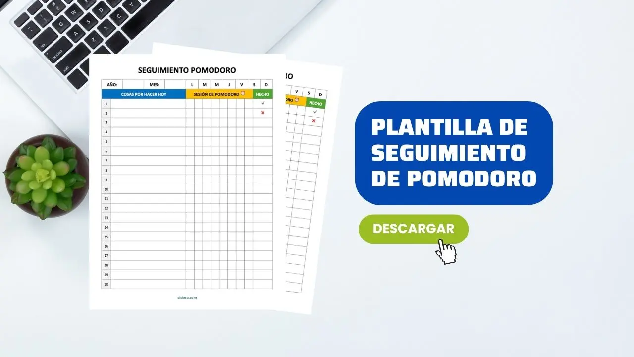 Formato para Registro de Pomodoro GRATIS