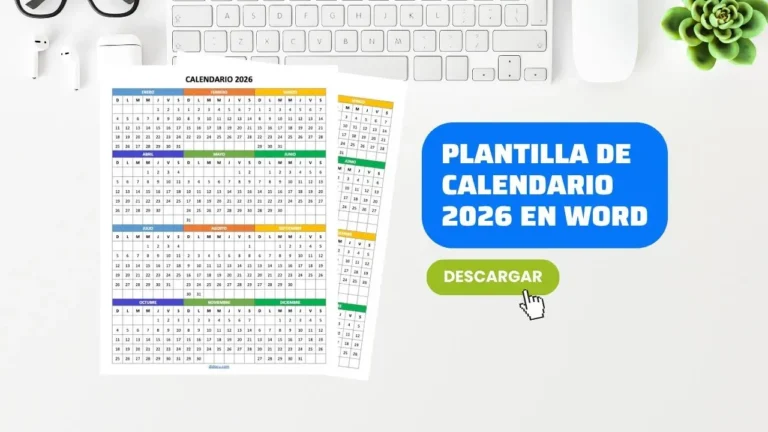 Descargar Calendario 2026 en Word y PDF Gratis
