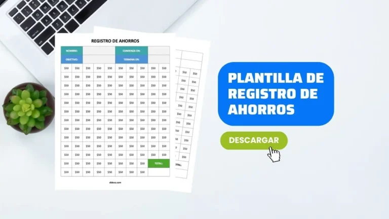 Formato para Registrar Ahorros Diarios Imprimible