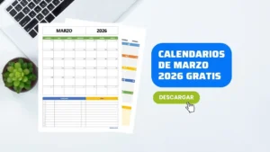 Calendarios de Marzo 2026 en Word y PDF Gratis