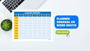 Plantilla de Planner Semanal en Word y PDF GRATIS