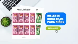 Plantilla de Billetes para Niños para Imprimir en PDF GRATIS