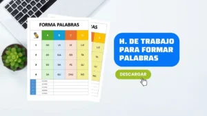 Hoja de Trabajo para Formar Palabras con Sílabas en Word GRATIS