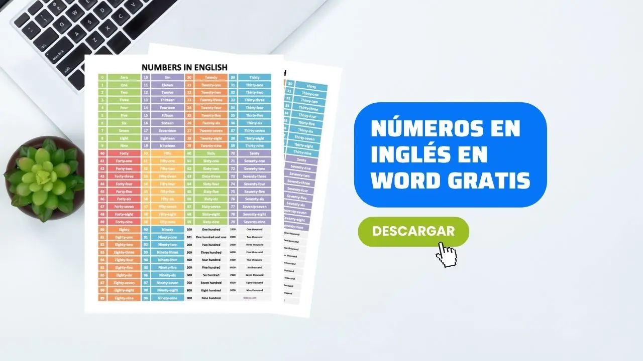 Hoja de Trabajo para Escribir Números en Inglés