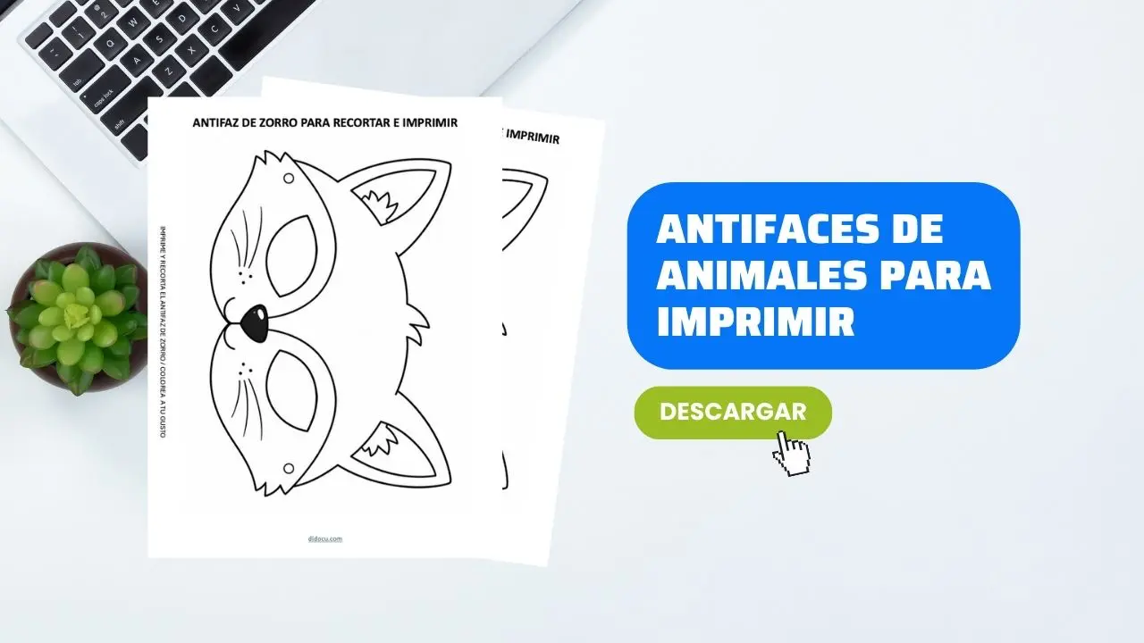 Antifaces de Animales en PDF para Imprimir