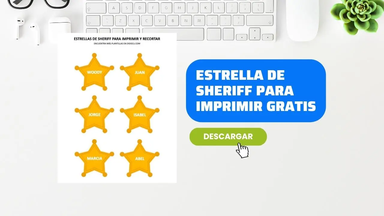 Estrellas de Vaquero con Nombre para Imprimir
