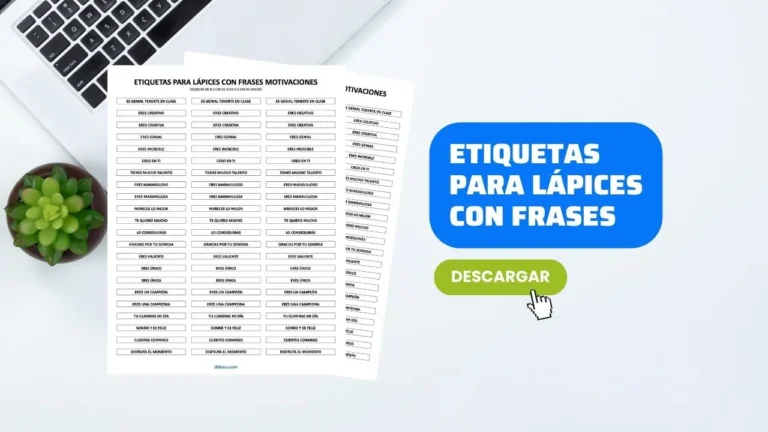 Imprimir Etiquetas con Frases Motivantes para Niños