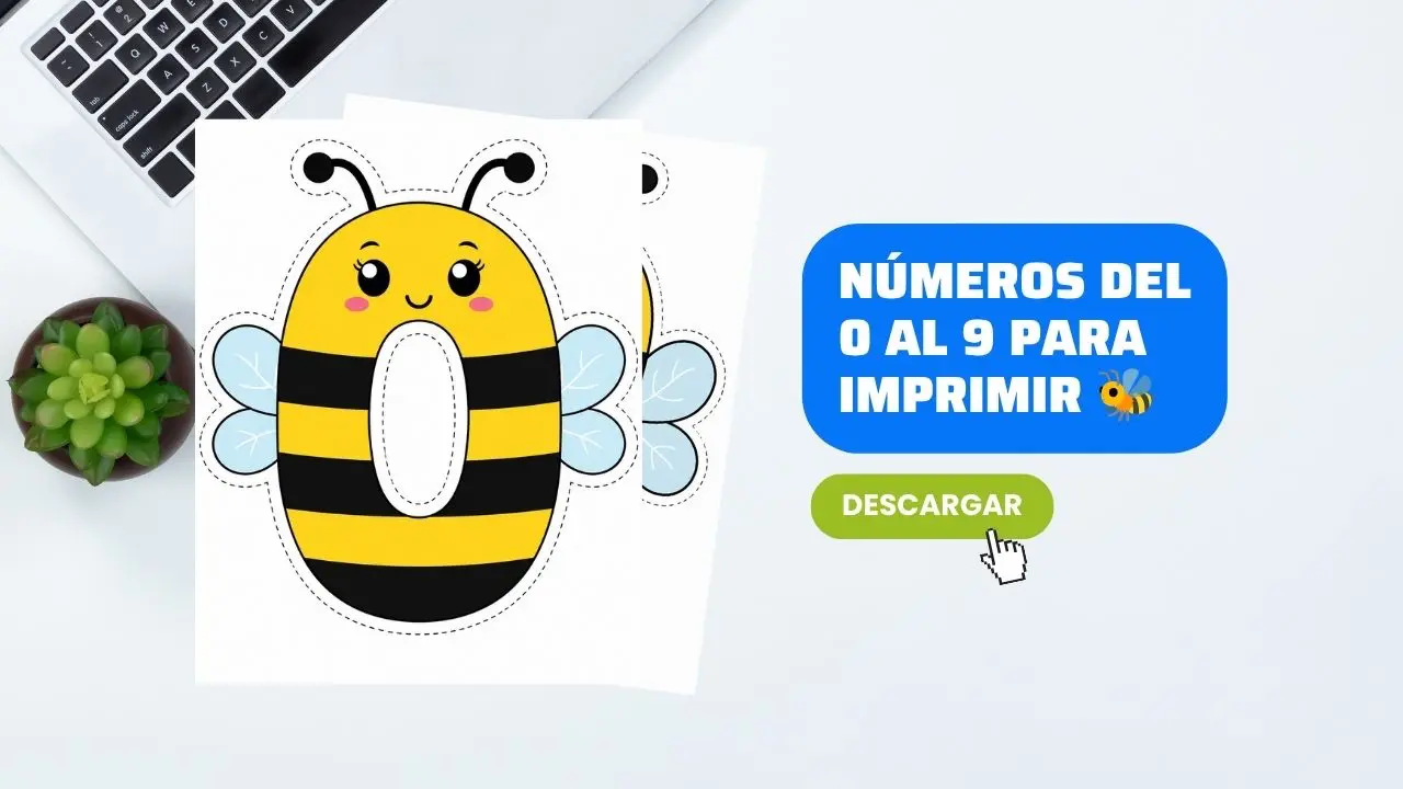Números del 0 al 9 de Abejitas Gratis