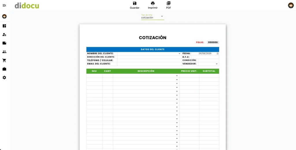 Descargar tu Cotización en PDF Gratis​