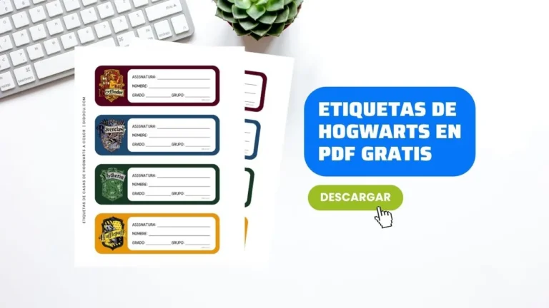 Etiquetas para Libretas con Temática de Harry Potter