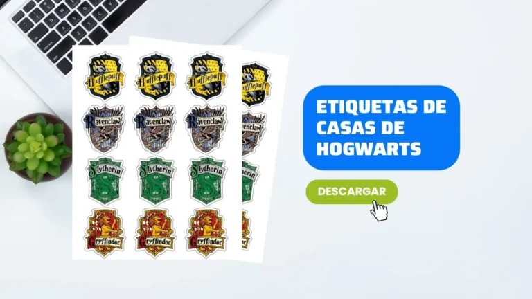 Descargar Etiquetas de Casas de Hogwarts Gratis