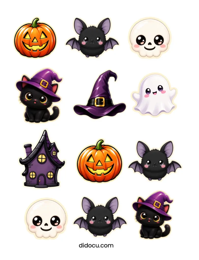 Calcomanías de Halloween para Imprimir